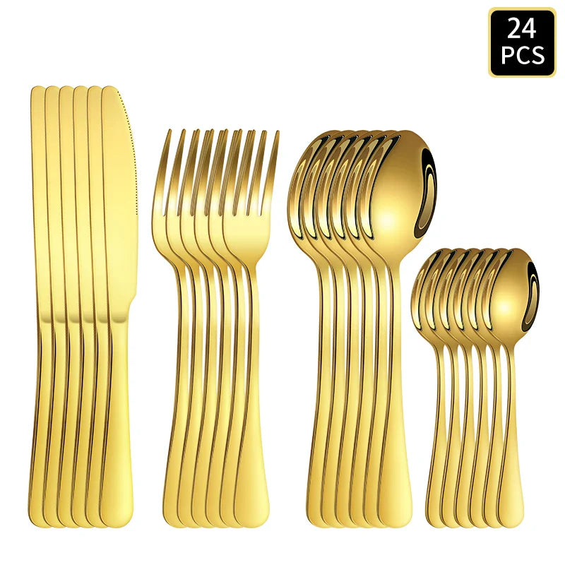 Axyaa 1010 Round Handle Cutlery Set - Ideal for Wedding, Party, Hotel