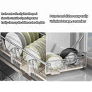 Axyaa Over Sink Drainer Rack: Dish Drying Bowl Organizer & Cup Holder Shelf