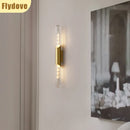 Axyaa Glass Wall Lamp: Nordic Industrial Style LED Lighting for Living Room & Bedroom