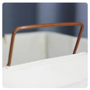 Axyaa Foldable Laundry Basket with Handle - Waterproof Iron Frame Storage Hamper - Large Size