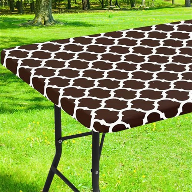 Axyaa Waterproof Elastic Fitted Table Cover for 4ft Tables - Indoor Outdoor