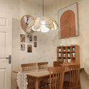 Axyaa Rattan Petal Willow LED Chandelier - Japanese Style Indoor Lighting