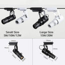 Axyaa RGB LED Track Lights with Adjustable Focus, Stage Zoom, and Logo Projector