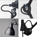 Axyaa Rotatable E14 Reading Wall Lamp in Black, Yellow, Chrome, White, Gray for Bedroom Lighting.