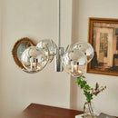 Axyaa Modern Chrome Ceiling Chandelier LED Pendant Lamp for Home and Restaurant Decor