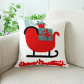 Axyaa Christmas Embroidered Pillow Cover Set - Elegant Holiday Decor for Home