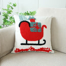 Axyaa Christmas Embroidered Pillow Cover Set - Elegant Holiday Decor for Home