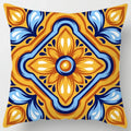 Colorful Geometric Flower Pillow Case by Axyaa: Simple Polyester Sofa Decorative Cover