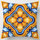 Colorful Geometric Flower Pillow Case by Axyaa: Simple Polyester Sofa Decorative Cover