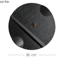 Axyaa Black Frosted Texture Ceramic Dinner Plate Steak Dessert Snack Solid Color Plate