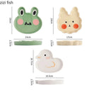 Axyaa Cartoon Animal Ceramic Breakfast Plate - Creative & Cute Dessert Dish