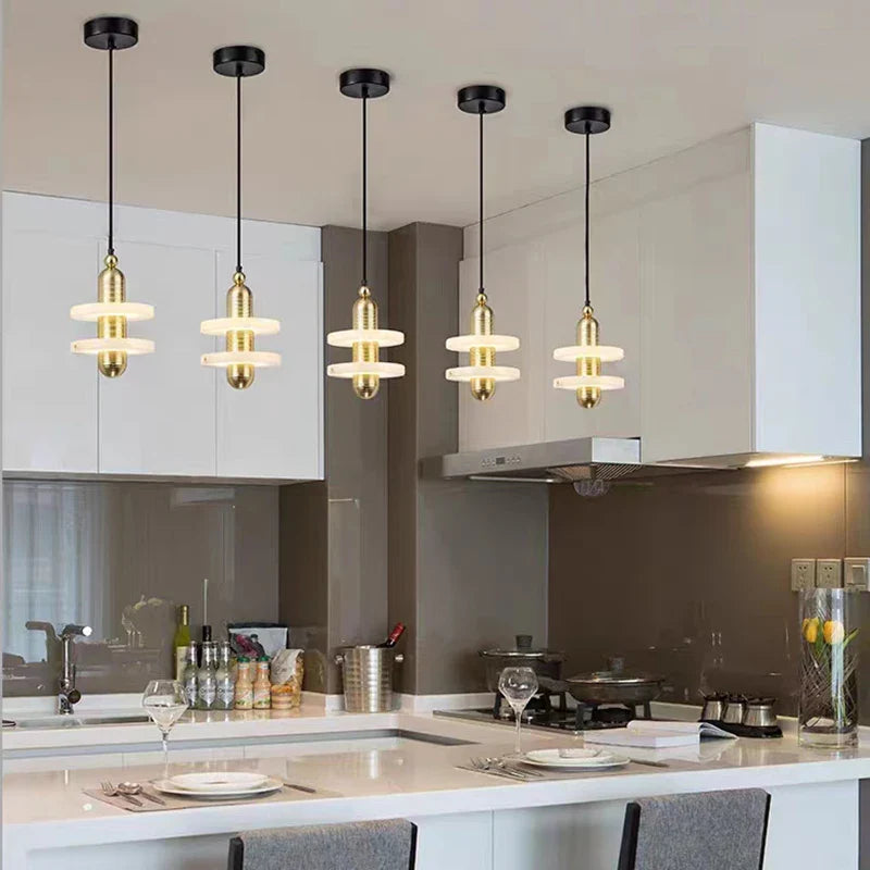 Axya Marble Pendant Lights: Luxury LED Hanging Lamp for Dining Table, Bedroom, Kitchen Island