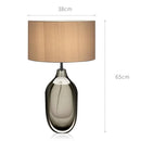 Axyaa Modern Cloth Table Lamp for Living Room Bedroom Decor