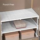 Axyaa Closet Stackable Tension Shelf Organizer Kitchen Cabinet Wardrobe Rack