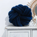 Axyaa Velvet Knot Pillow Large Round Decorative for Home Couch Office