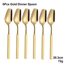 Axyaa Gold Cutlery Set Stainless Steel 304 Tableware Knife Fork Spoon Dinner Set
