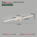 Axyaa Double Line LED Ceiling Light: Modern Aluminum Design for Indoor Lighting Fixtures