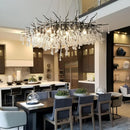 Axyaa Crystal Ceiling Lights: Modern Chandeliers for Home Living Dining Bedroom