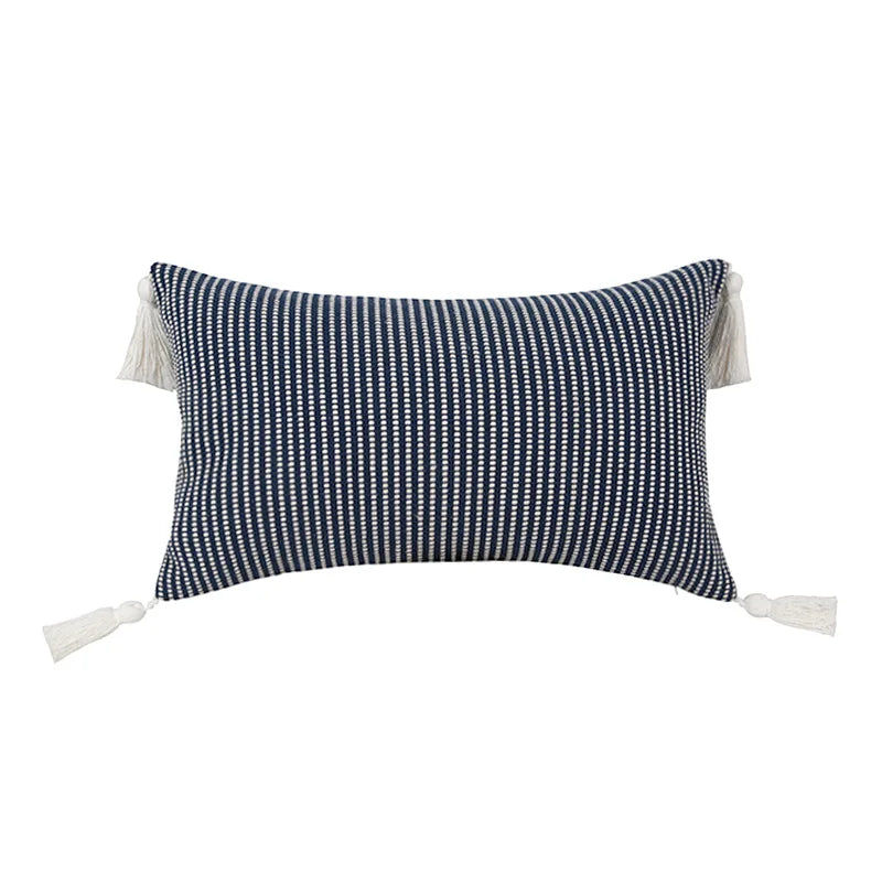 Axyaa Boho Jacquard Tassels Decorative Cushion Cover for Home Decor