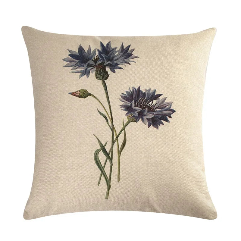 Axyaa Nordic Printed Cotton Linen Pillowcase for Home Office Decor 45*45cm