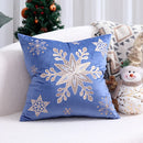 Axyaa Embroidered Snowflakes Christmas Cushion Cover