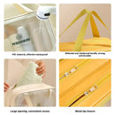 Axyaa Travel Toiletry Storage Bag: Portable Makeup Organizer for Dry/Wet Cosmetics.