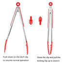 Axyaa Stainless Steel Silicone Food Clip for BBQ & Baking