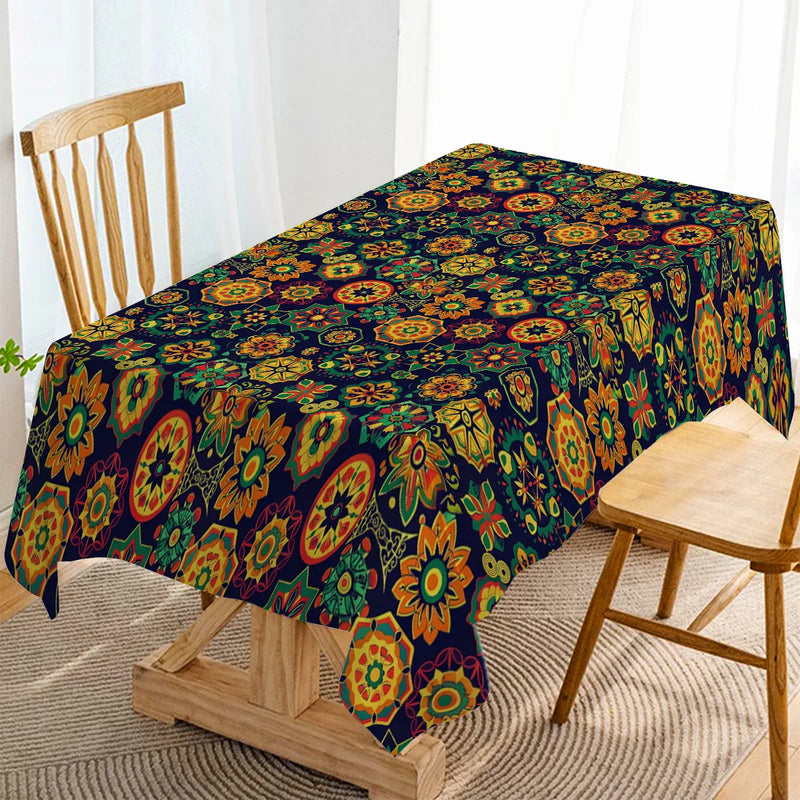 Axyaa Geometric Mandala Bohemia Table Runner - Elegant Dining & Wedding Decor