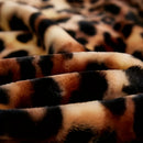 Axyaa Leopard Print Plush King Size Weighted Blanket for Winter Comfort