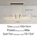 Axyaa Modern LED Wavy Chandelier for Dining Room Home Decor