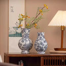 Axyaa Blue and White Chinese Porcelain Vase for Home Decor
