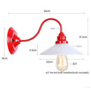 Axyaa Vintage Loft LED Wall Lamp Red Clear Glass Stair Light Fixtures
