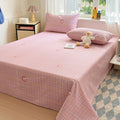Axyaa Cotton Coarse Cloth Bed Sheet Set, Soft Mat & Quilt - Single/Double, Print, Washable