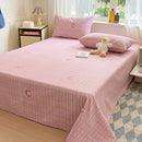 Axyaa Cotton Coarse Cloth Bed Sheet Set, Soft Mat & Quilt - Single/Double, Print, Washable