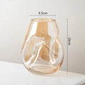 Axyaa Nordic Minimalist Special-Shaped Stained Glass Vase for Modern Home Decor