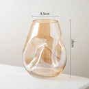 Axyaa Nordic Minimalist Special-Shaped Stained Glass Vase for Modern Home Decor