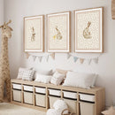 Axyaa Beige Bohemian Rabbit & Duck Wall Art Print Set - Forest Animal Room Decor