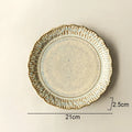 Axyaa Ceramic Dinner Plate Set - Retro Relief Steak Pasta Fish Molecular Cuisine Specialty