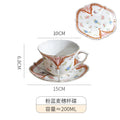 Axyaa Floral Gold Rim Coffee Mug Set