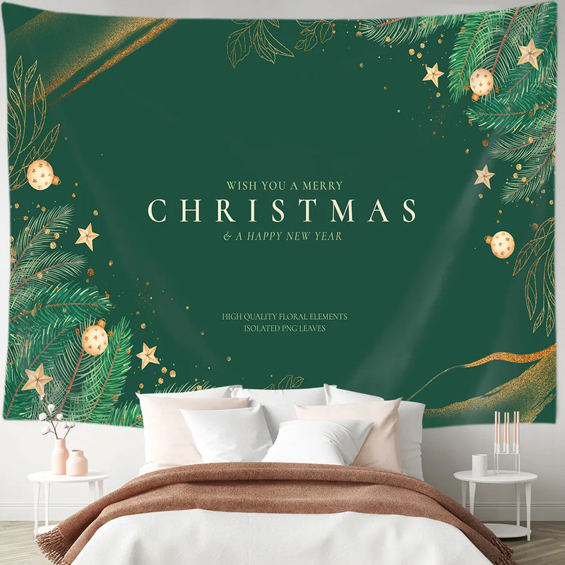 Axyaa Christmas Tapestry: Festive Holiday Party Decoration for Home Living Room Bed