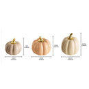 Axyaa Ceramic Pumpkin Statue Handmade Halloween Ornament Decorative Figurine