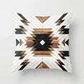 Axyaa Wood Texture Marble Pillowcases - Geometric Cushions Case for Home Decor