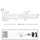 Axyaa Always & Forever LED Neon Art Sign for Bedroom Home Wall Decor