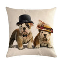 Axyaa Pet Cat Dog Linen Pillowcase 45*45cm - Home Sofa Car Decor