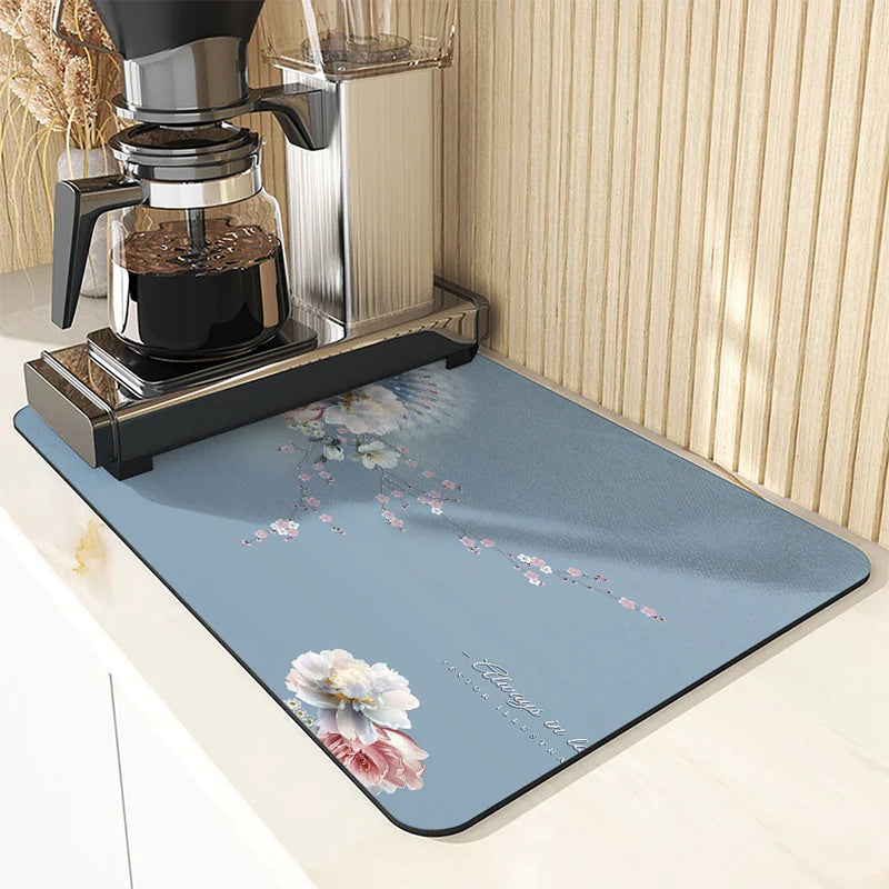 Flower Peony Drying Mat by Axyaa: Absorbent & Anti-Slip Table Mat for Cups & Decor