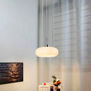 Axyaa Modern Glass Chandelier Lights - Orange White - Dimmable Bedroom Study Hanging Lamp