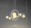 Axyaa White Glass Led Chandelier for Modern Living Room Magic Bean Lighting