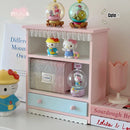 Axyaa Double-layer Desktop Storage Cabinet for Dolls, Perfume, Cosmetics, and Ornaments