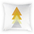 Axyaa Geometric Yellow Print Polyester Cushion Cover - 45x45cm
