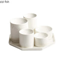 Axyaa Solid Color Ceramic Dinner Plates for Hotel & Restaurant Tableware